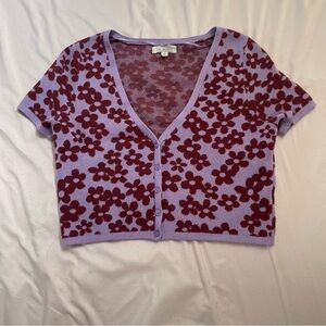 LA Hearts by Pacsun Y2K cropped floral cardigan sweater